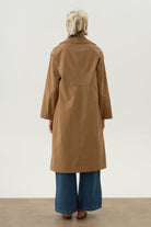 Kesik Detaylı Trençkot - Camel TUGBA
