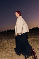 Kruvaze Mini Ceket - Ekru TUGBA