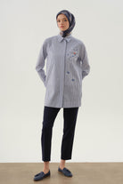 Bel Lastikli Havuç Pantolon - Lacivert TUGBA