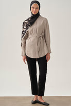 Bel Lastikli Dar Paça Pantolon - Siyah TUGBA