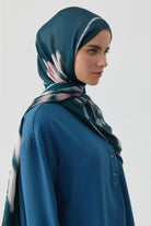 Letafet Şifon İpek Şal - Petrol TUGBA