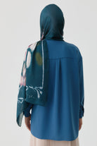 Letafet Şifon İpek Şal - Petrol TUGBA