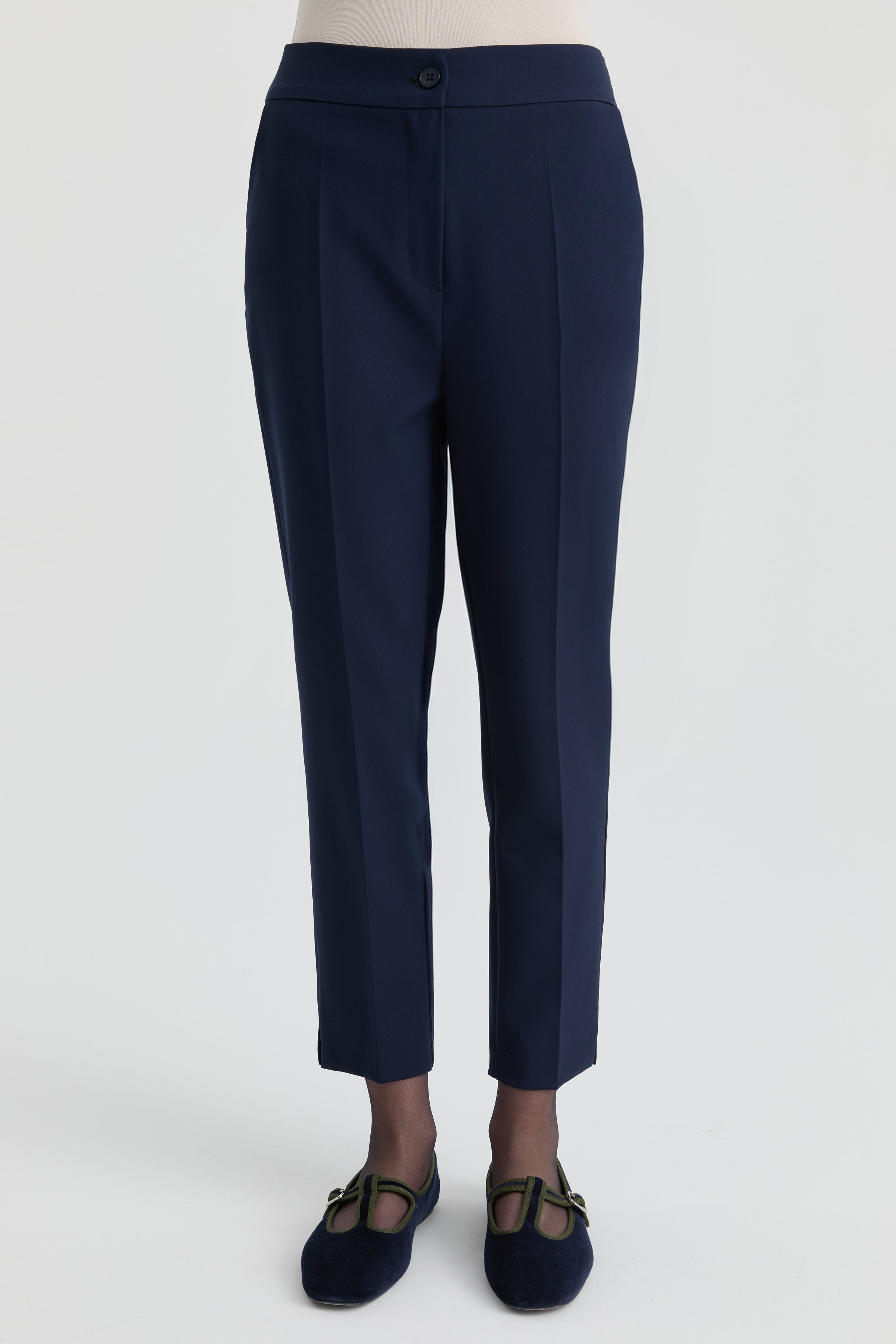 Yüksek Bel Basic Pantolon - Lacivert TUGBA