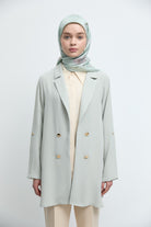 Demet Twill İpek Eşarp - Mint TUĞBA