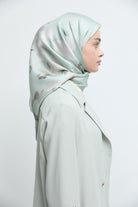 Demet Twill İpek Eşarp - Mint TUĞBA
