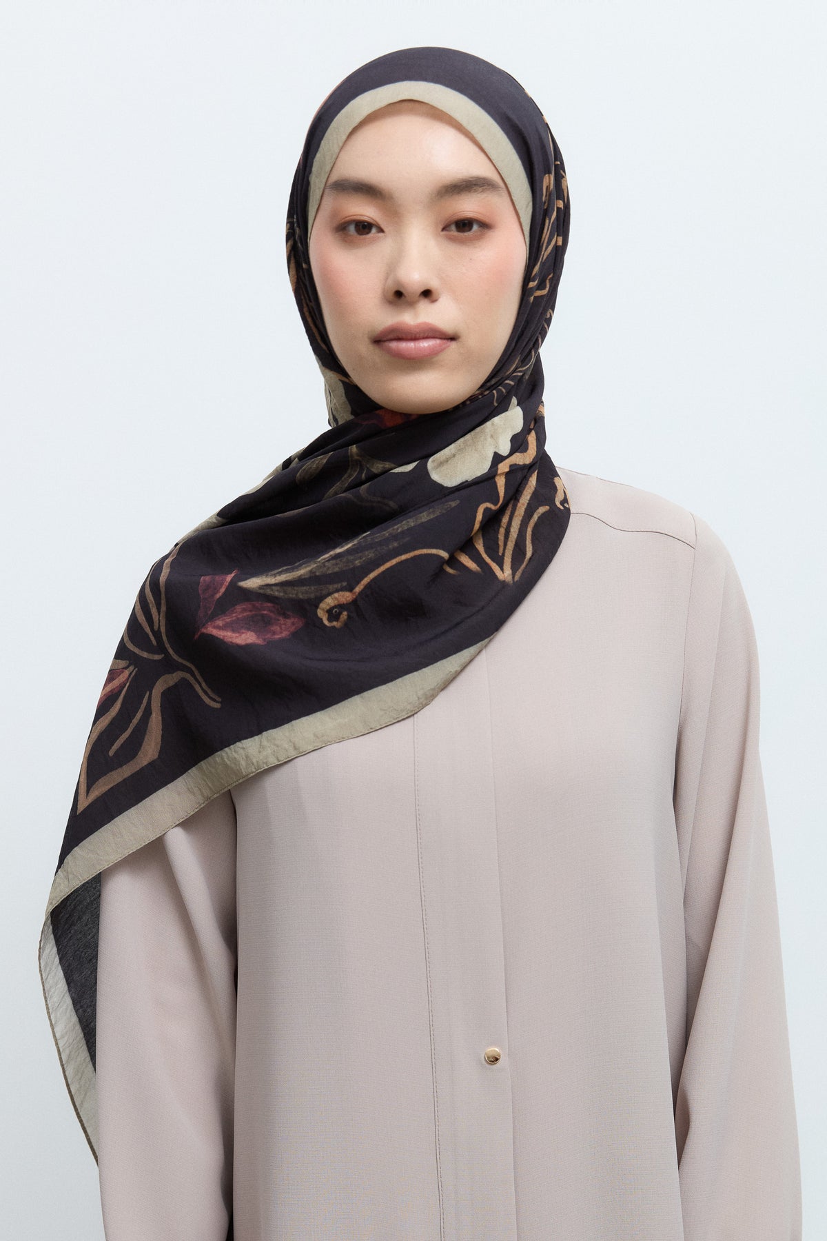 Lalin Viskon Karışımlı Natural Şal - Siyah