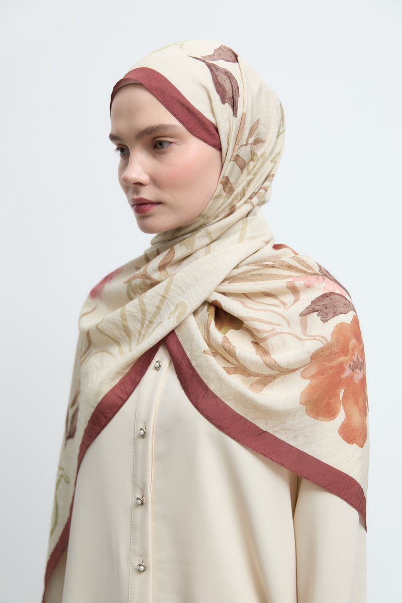 Lalin Natural Şal - Krem TUĞBA