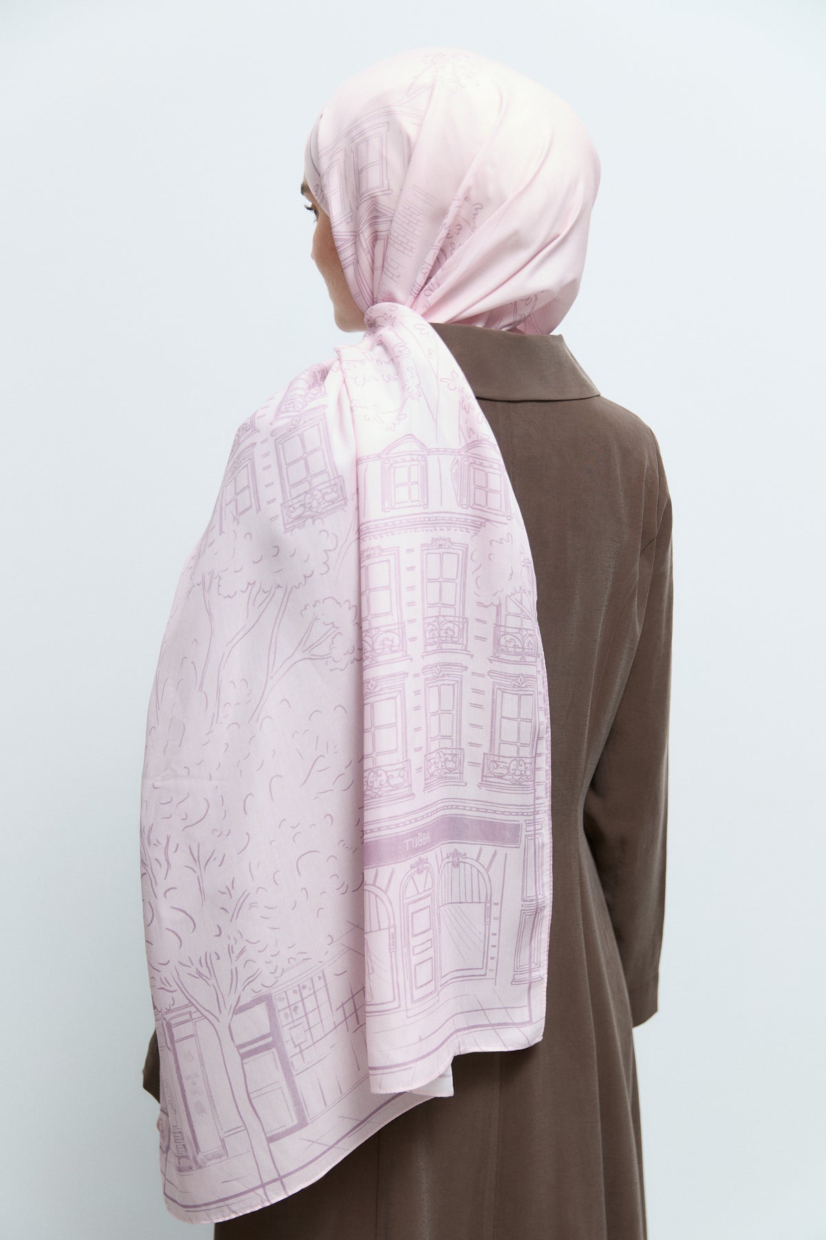 Hayal Viskon Karışım Natural Şal - Pembe TUĞBA