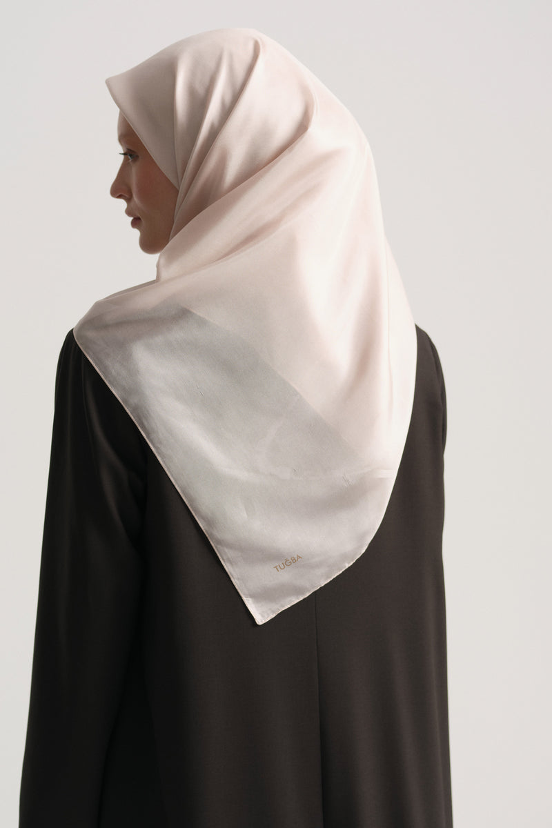 Plain 100% Voile Silk Scarf - Powder Pink