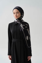 Kuşaklı Pile Detaylı Pardesü - Siyah TUGBA