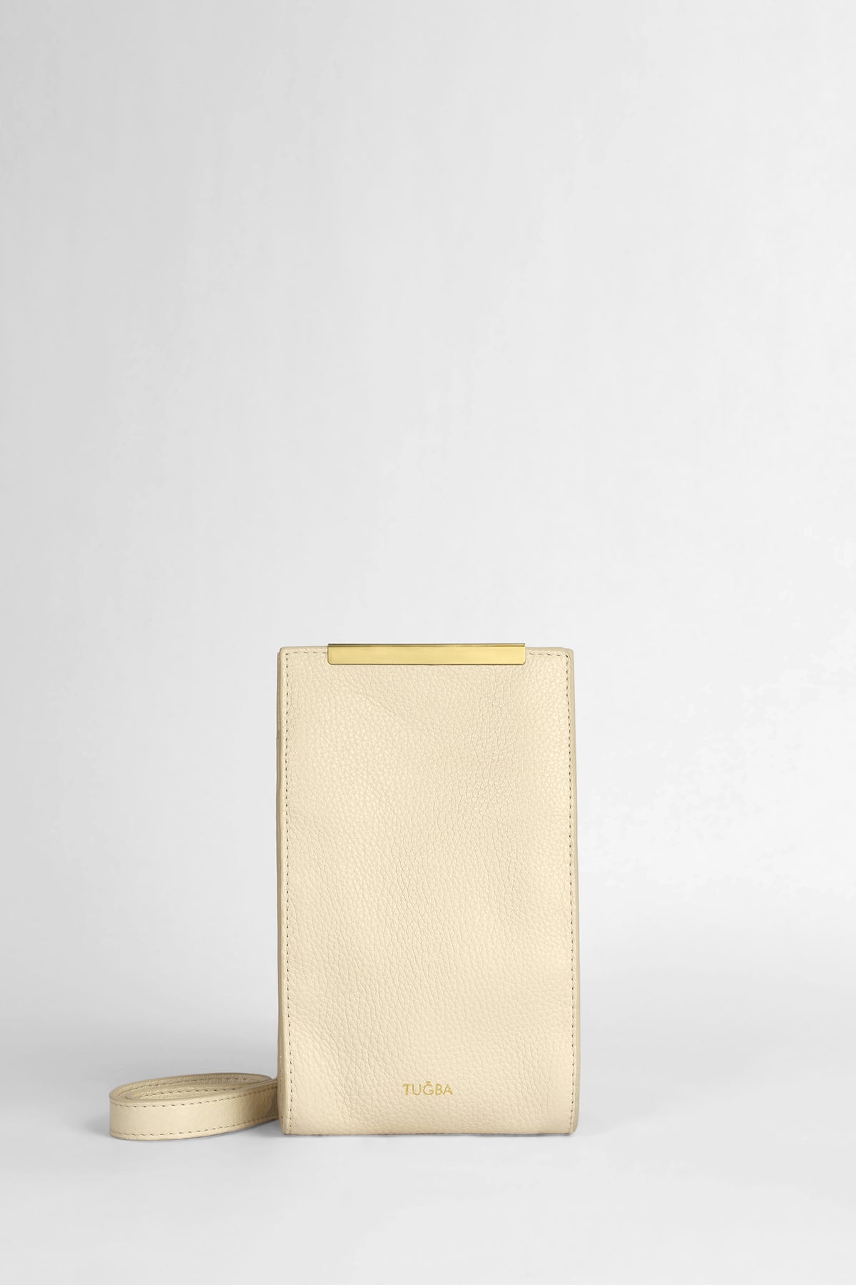 Genuine Napa Leather Mini Shoulder Bag - White