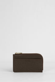 Genuine Napa Leather Card Holder Wallet - Bitter Coffee
