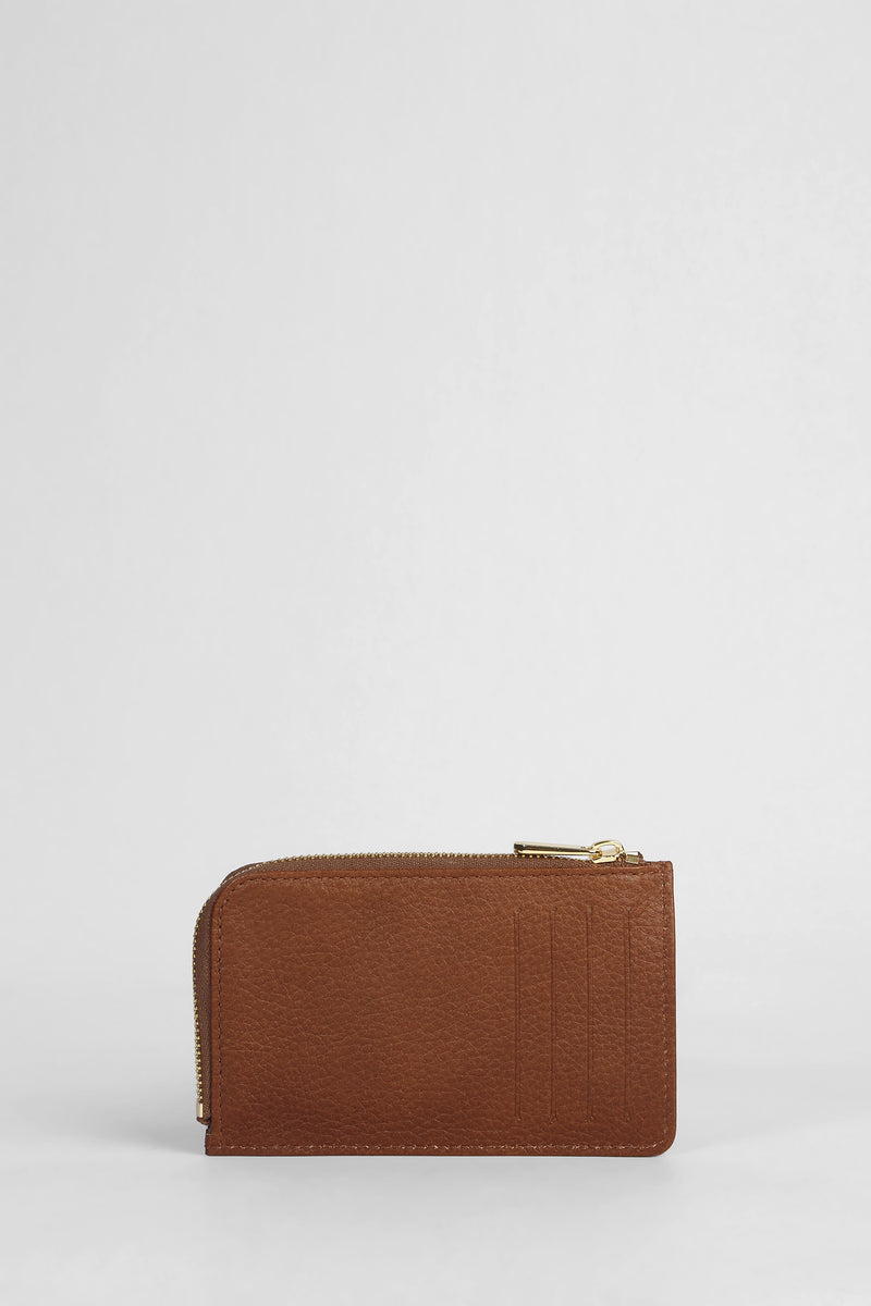 Genuine Napa Leather Card Holder Wallet - Tan