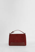 Genuine Napa Leather Modern Baguette Bag - Burgundy