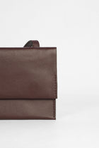 Genuine Napa Leather Wallet Bag - Burgundy