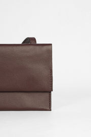 Genuine Napa Leather Wallet Bag - Burgundy