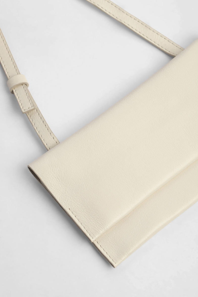 Genuine Napa Leather Wallet Bag - White