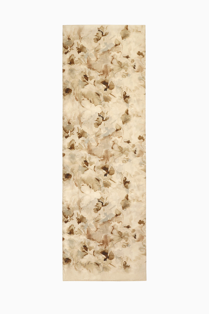 Bahar 100% Silk Scarf - Beige