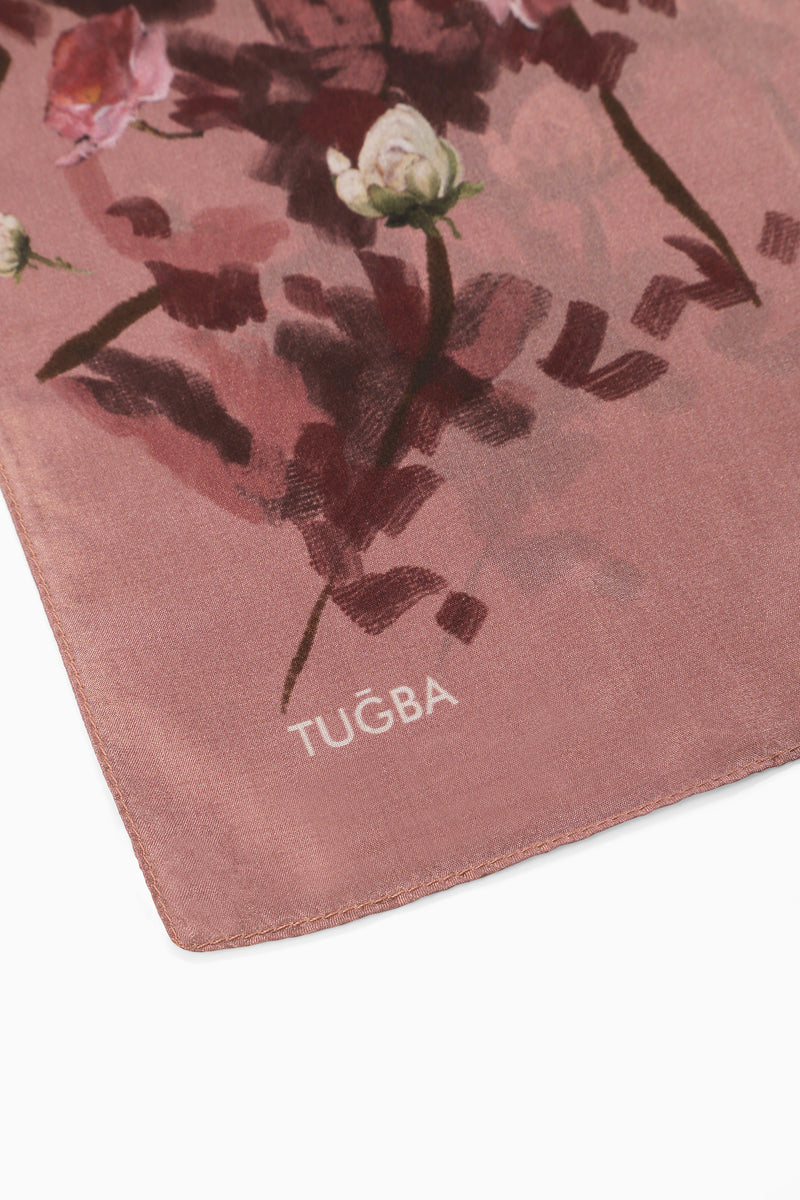 Afitab 100% Voile Silk Scarf - Dusty Rose