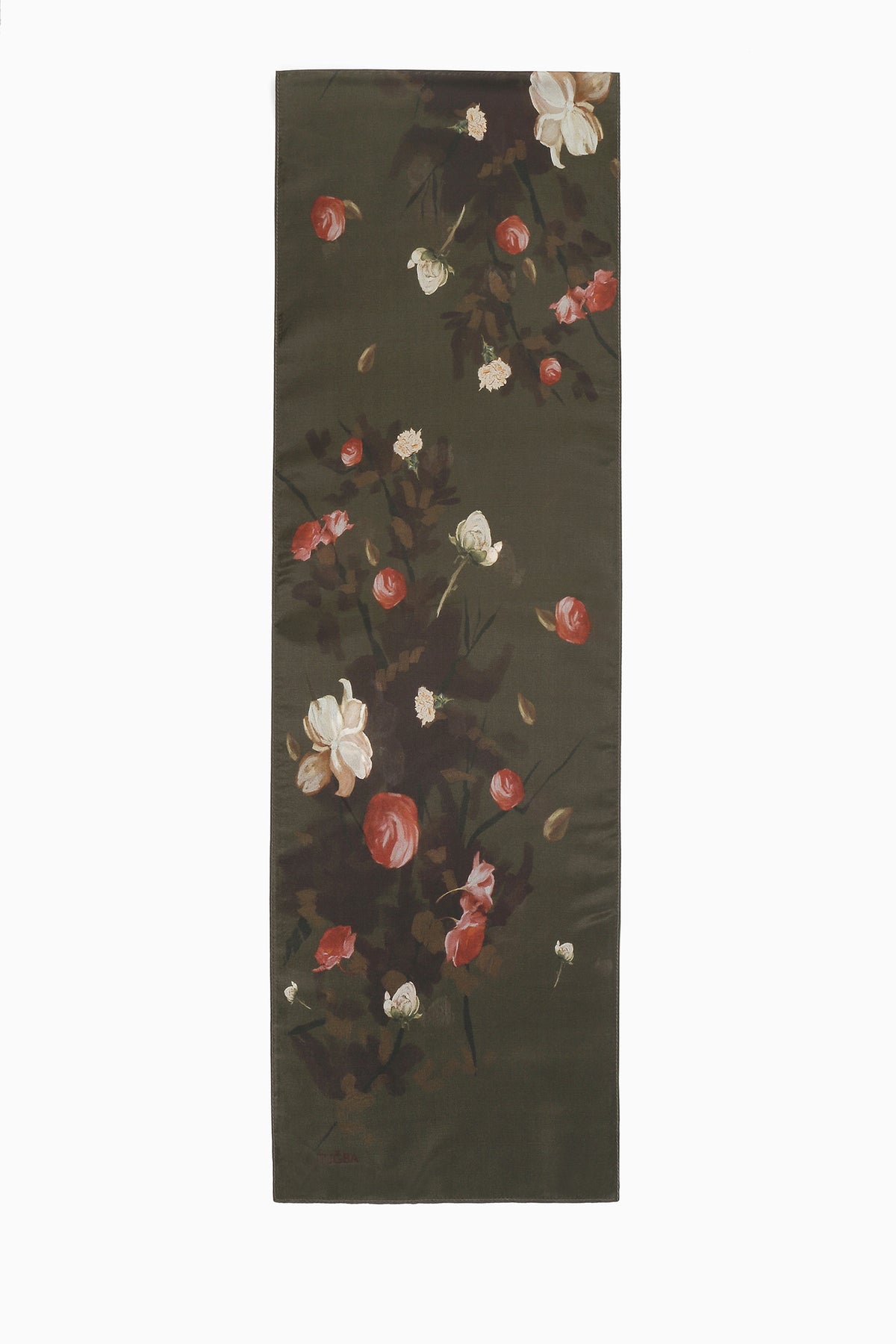 Afitab 100% Voile Silk Scarf - Khaki