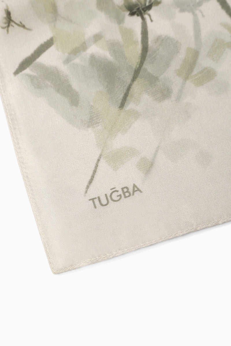 Afitab 100% Voile Silk Scarf - Cream