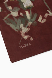 Afitab 100% Voile Silk Scarf - Burgundy