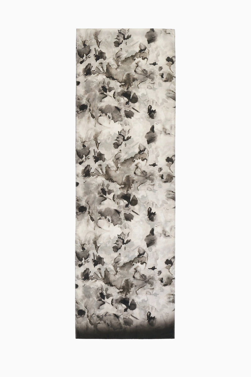 Spring 100% Silk Scarf - Black