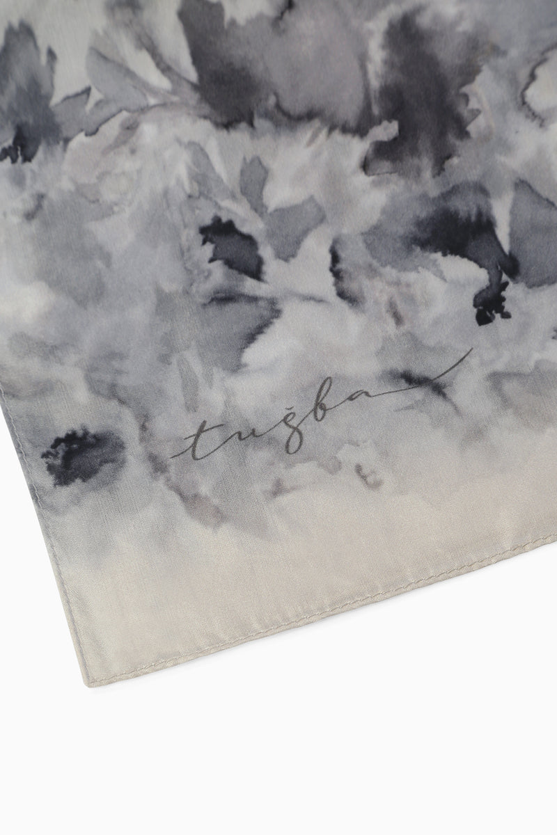 Bahar 100% Silk Scarf - Light Blue
