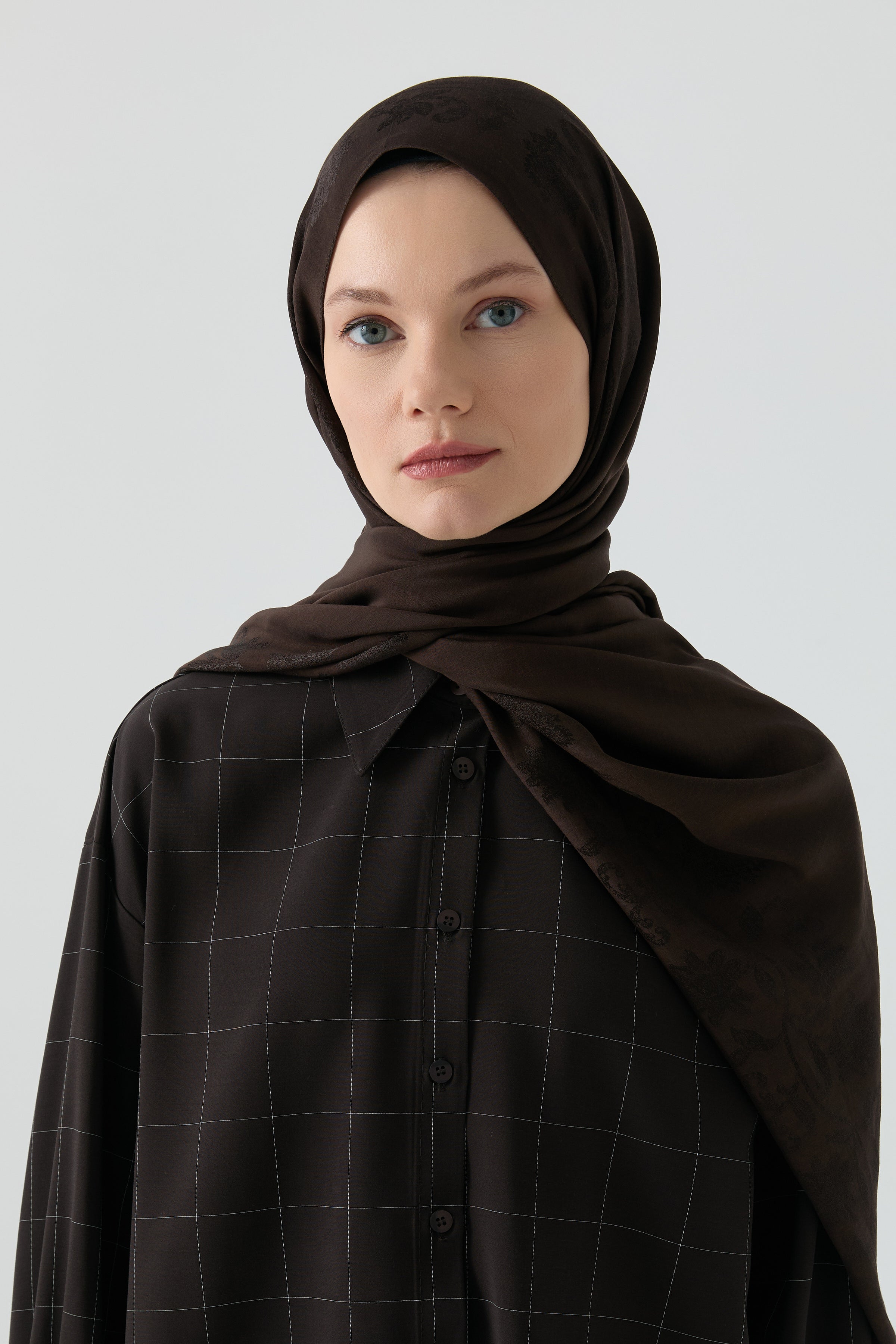 Nevgül Jakar Naturel Şal - Acı Kahve TUGBA