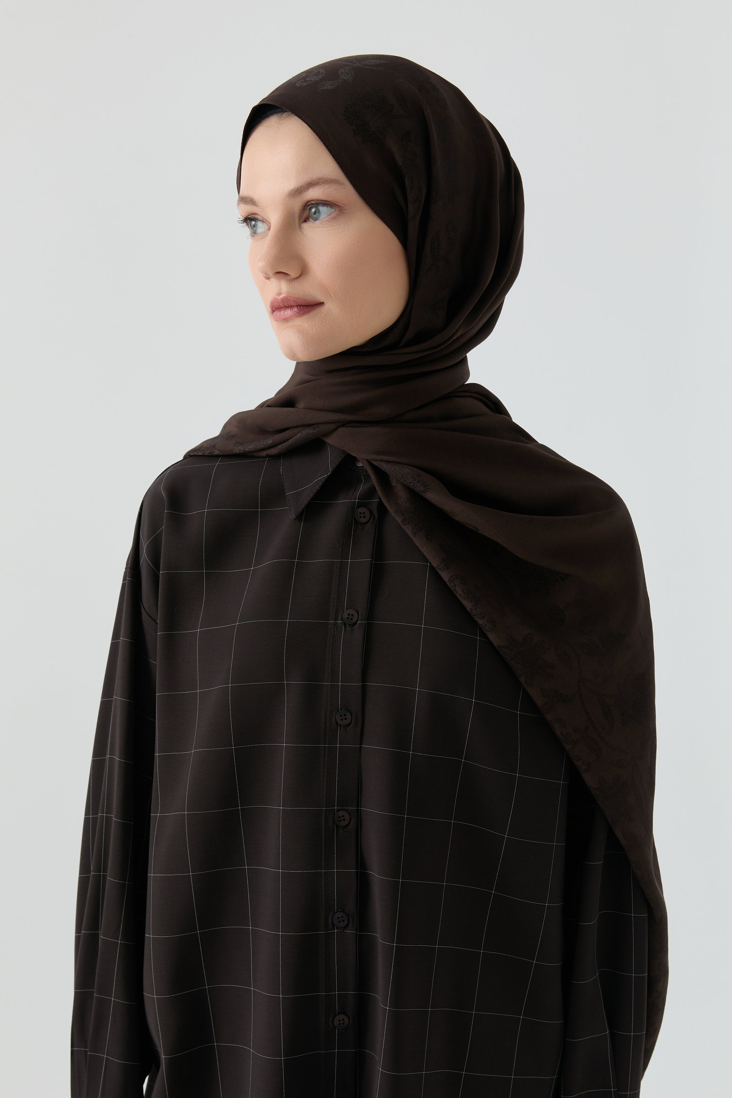 Nevgül Jakar Naturel Şal - Acı Kahve TUGBA