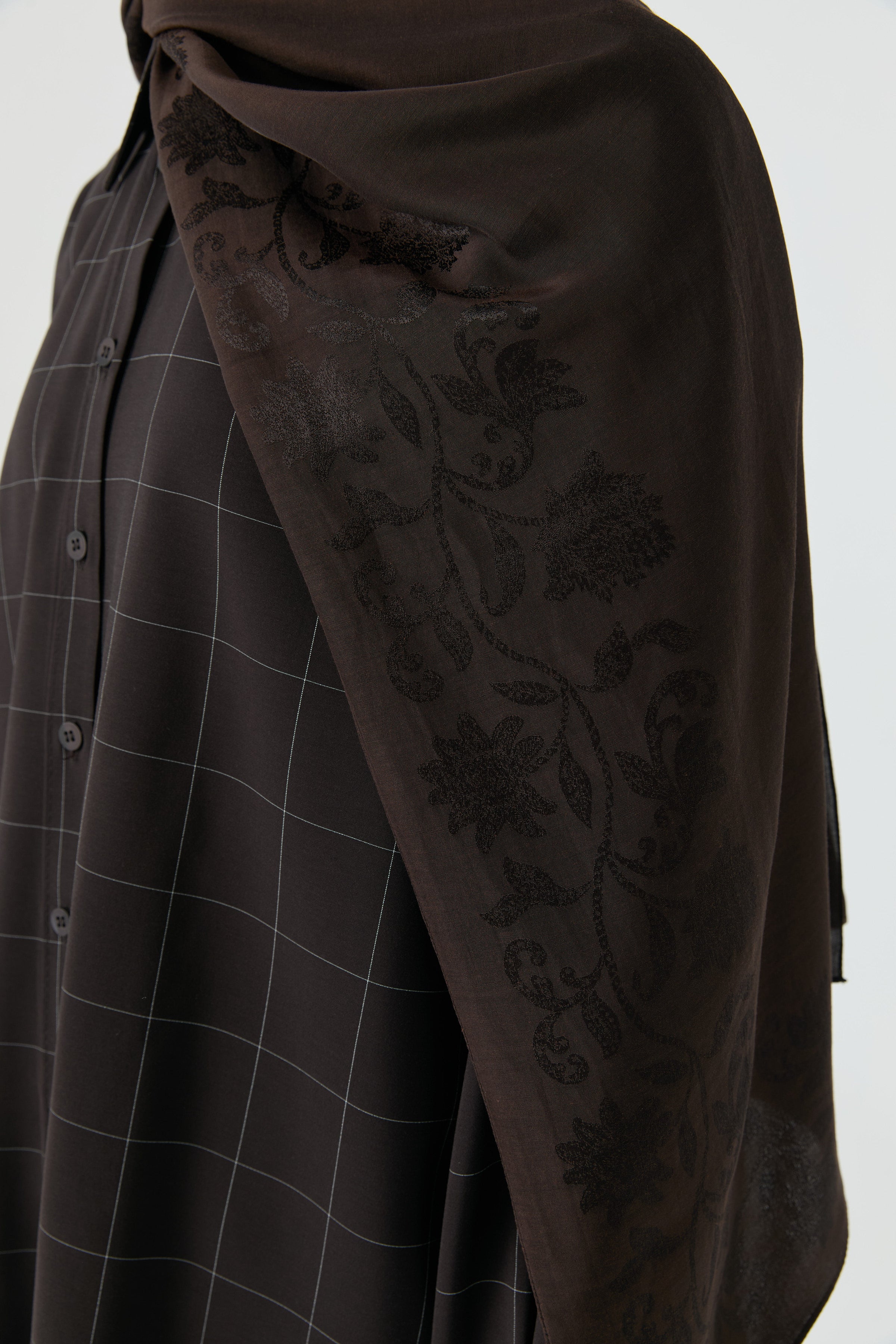 Nevgül Jakar Naturel Şal - Acı Kahve TUGBA