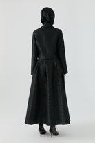 Jakarlı Etek Ceket Takım - Siyah TUGBA