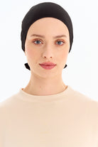 Düz Pamuk Bone - Siyah TUGBA