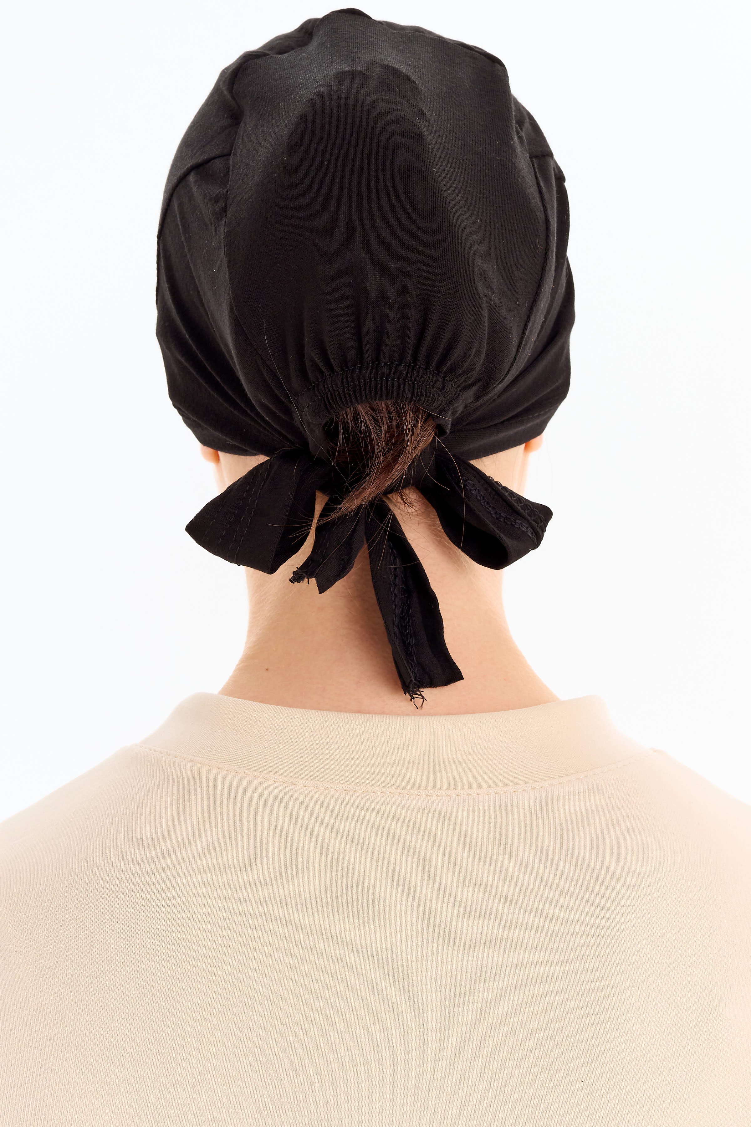 Düz Pamuk Bone - Siyah TUGBA