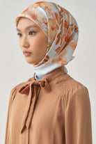 Gülistan Saten İpek Eşarp - Gök Mavi TUGBA