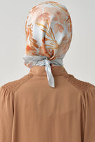 Gülistan Saten İpek Eşarp - Gök Mavi TUGBA