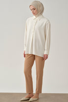 Bel Lastikli Havuç Pantolon - Camel TUGBA