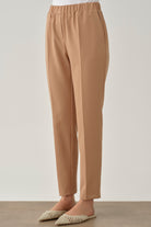 Bel Lastikli Havuç Pantolon - Camel TUGBA