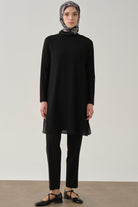 Bel Lastikli Havuç Pantolon - Siyah TUGBA