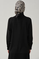 Gizli Patlı Basic Gömlek - Siyah TUGBA