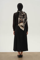 Büyük Beden Pili Detaylı Etek - Siyah TUGBA