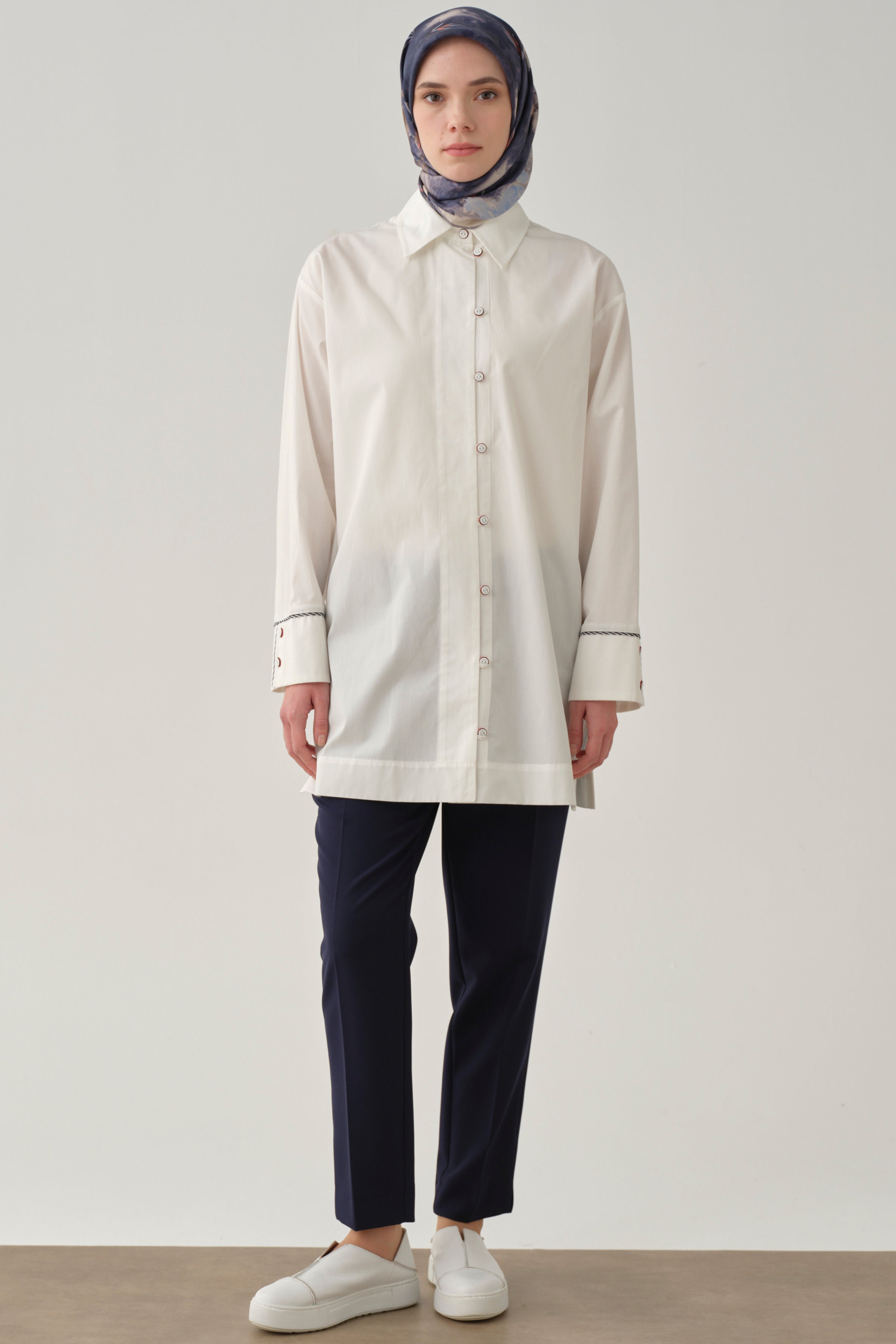 Yüksek Bel Basic Pantolon - Lacivert TUGBA