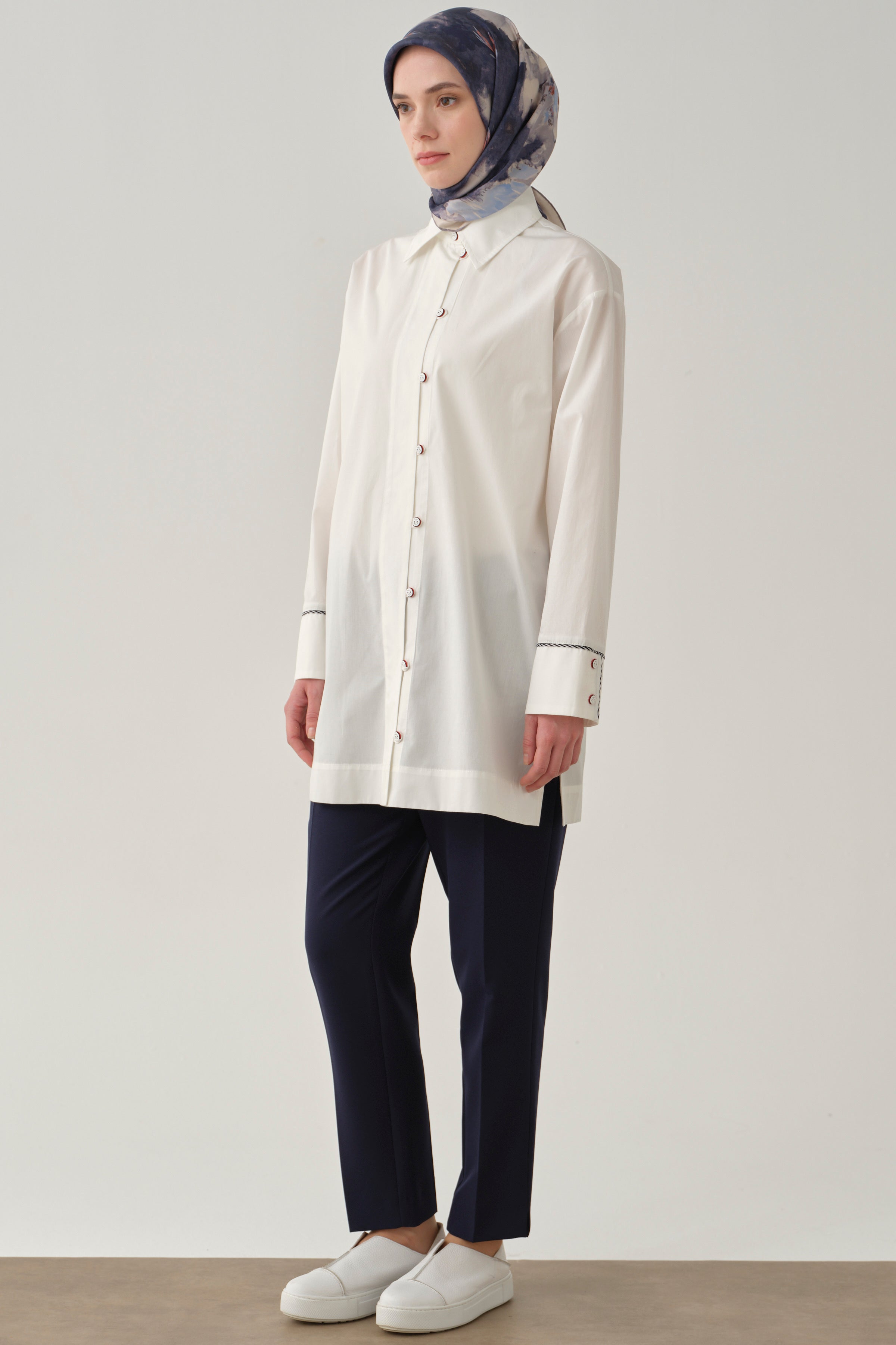 Yüksek Bel Basic Pantolon - Lacivert TUGBA