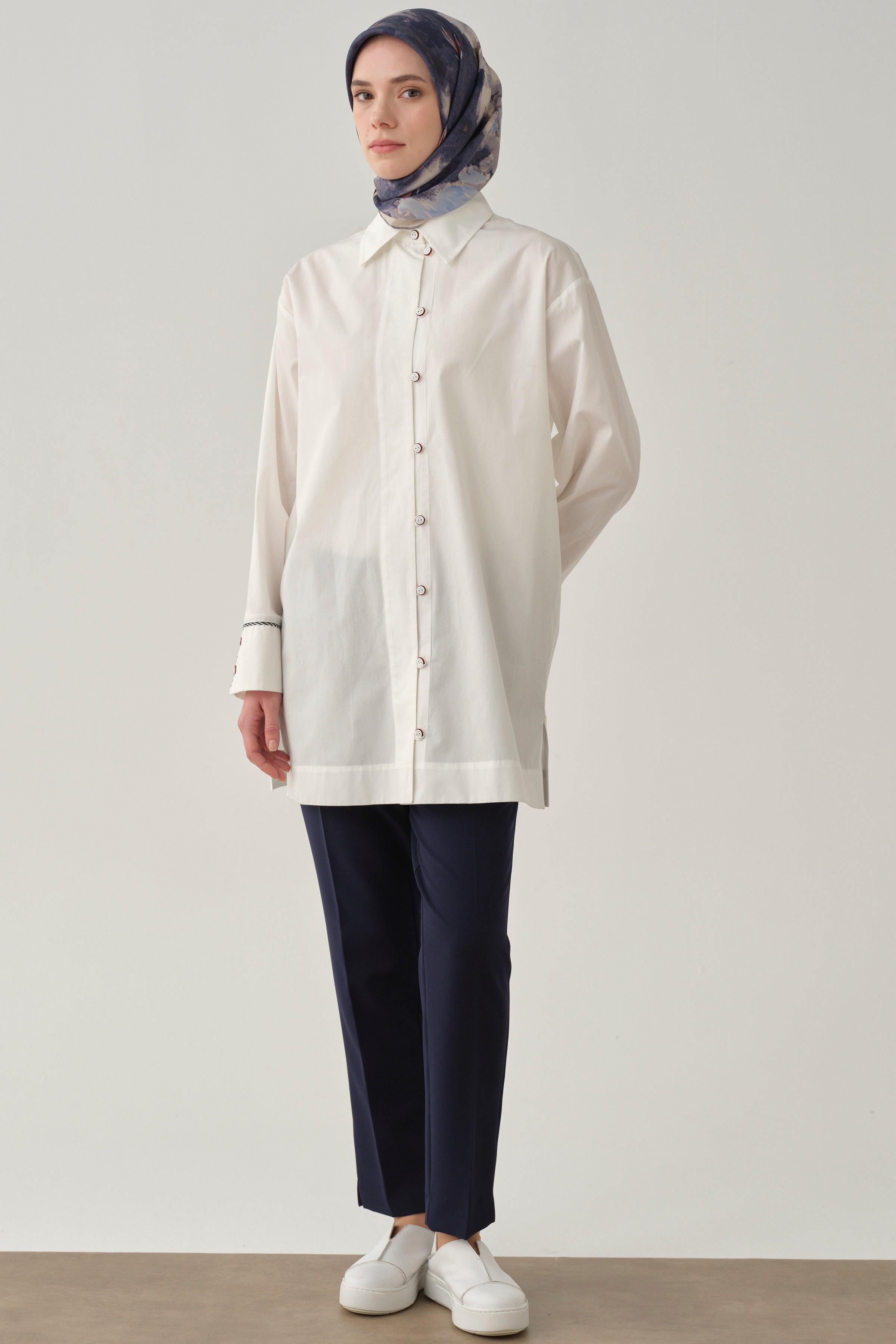 Yüksek Bel Basic Pantolon - Lacivert TUGBA