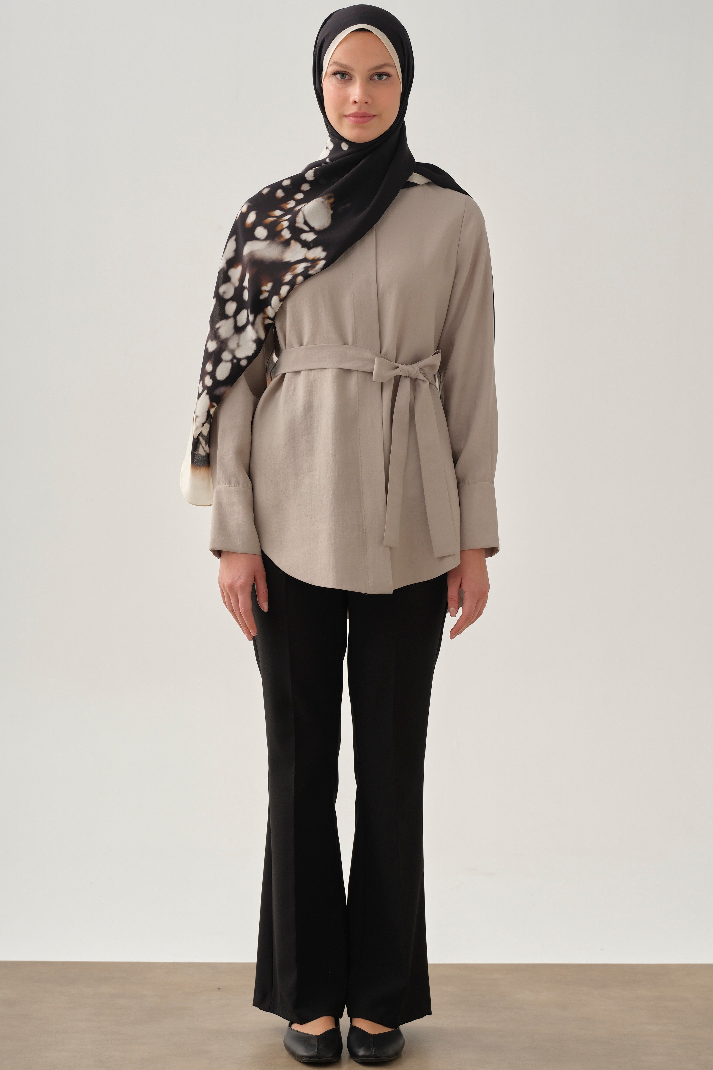 İspanyol Paça Basic Pantolon - Siyah TUGBA