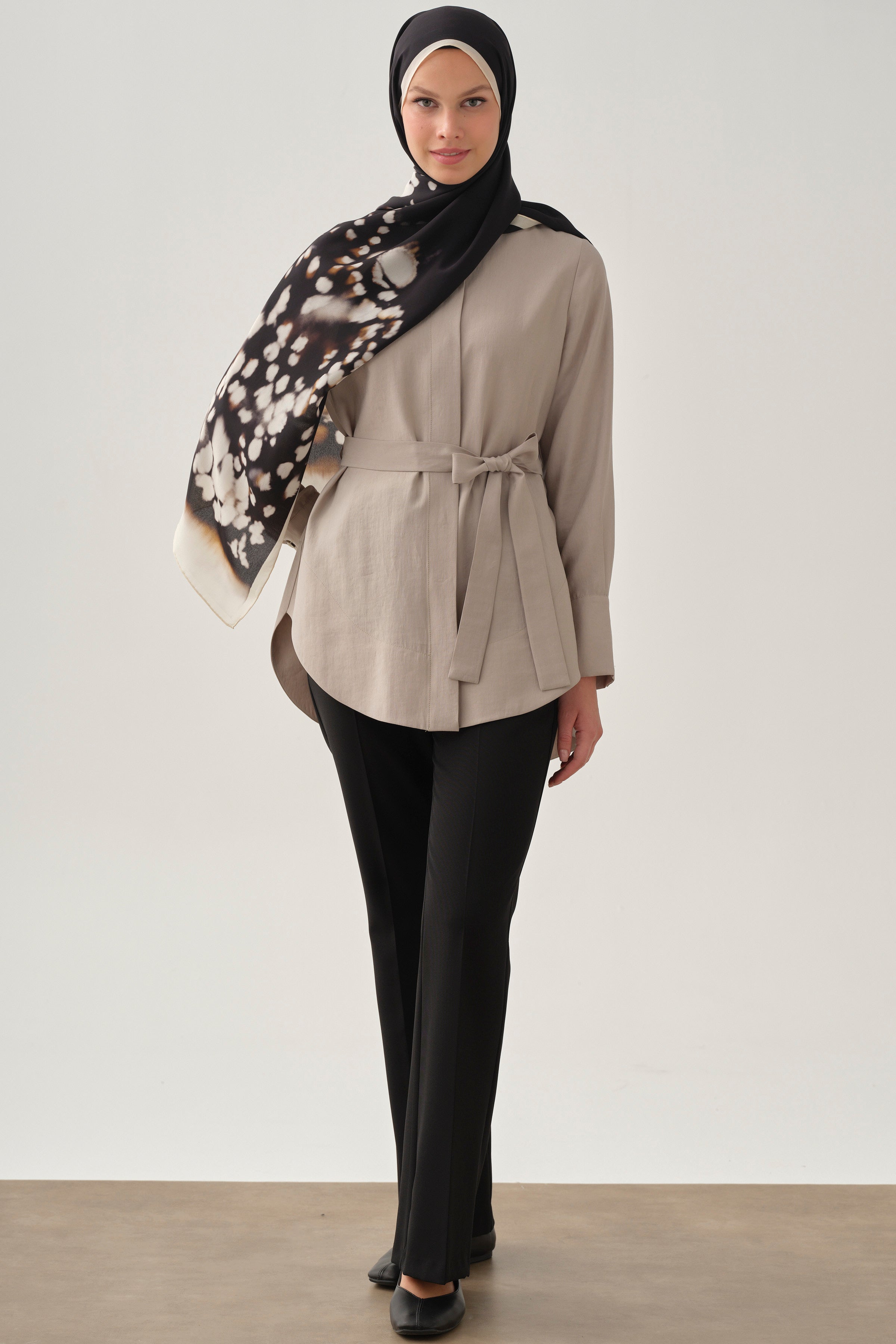 İspanyol Paça Basic Pantolon - Siyah TUGBA