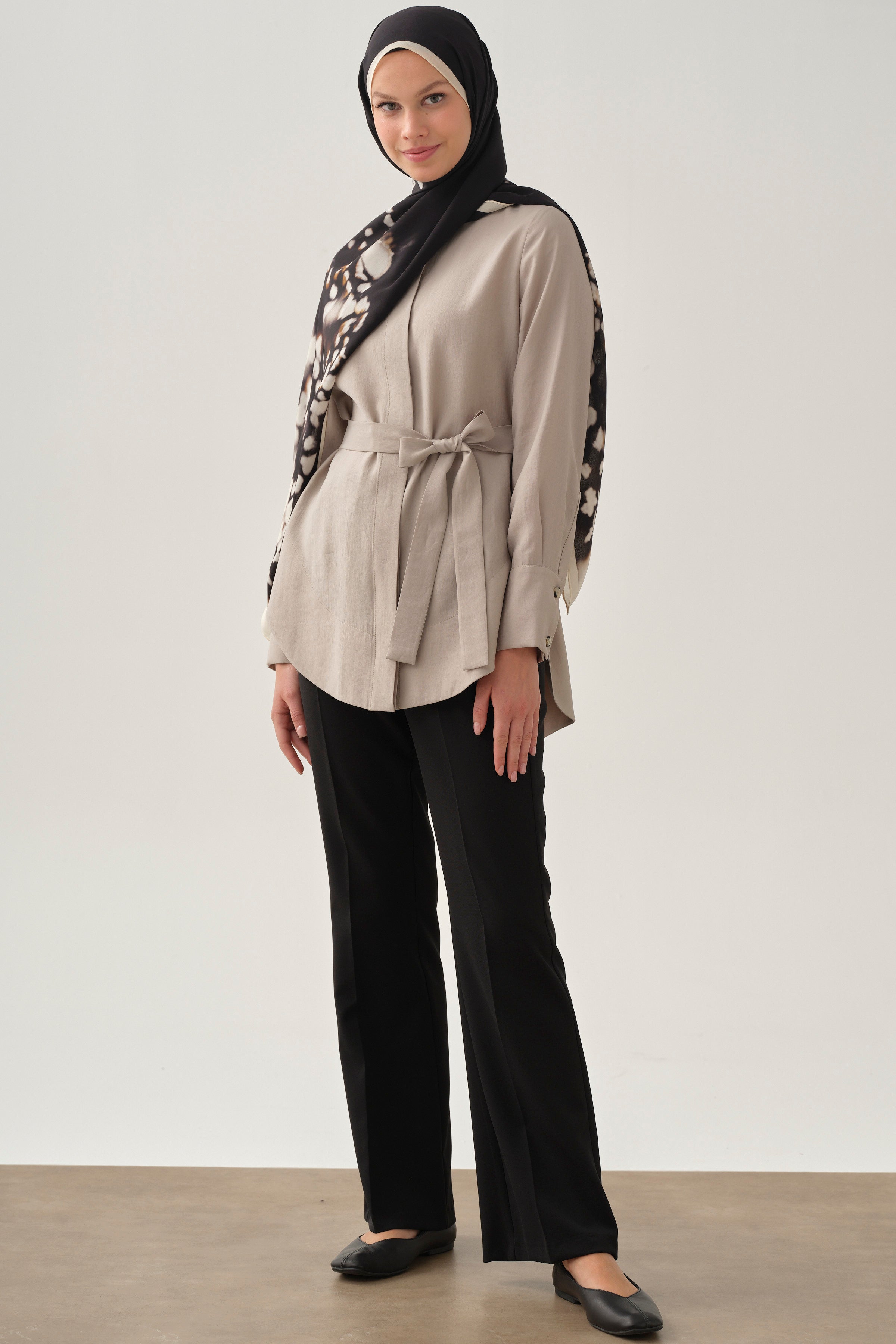 İspanyol Paça Basic Pantolon - Siyah TUGBA