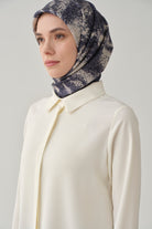 Basic Gizli Patlı Gömlek - Ekru TUGBA