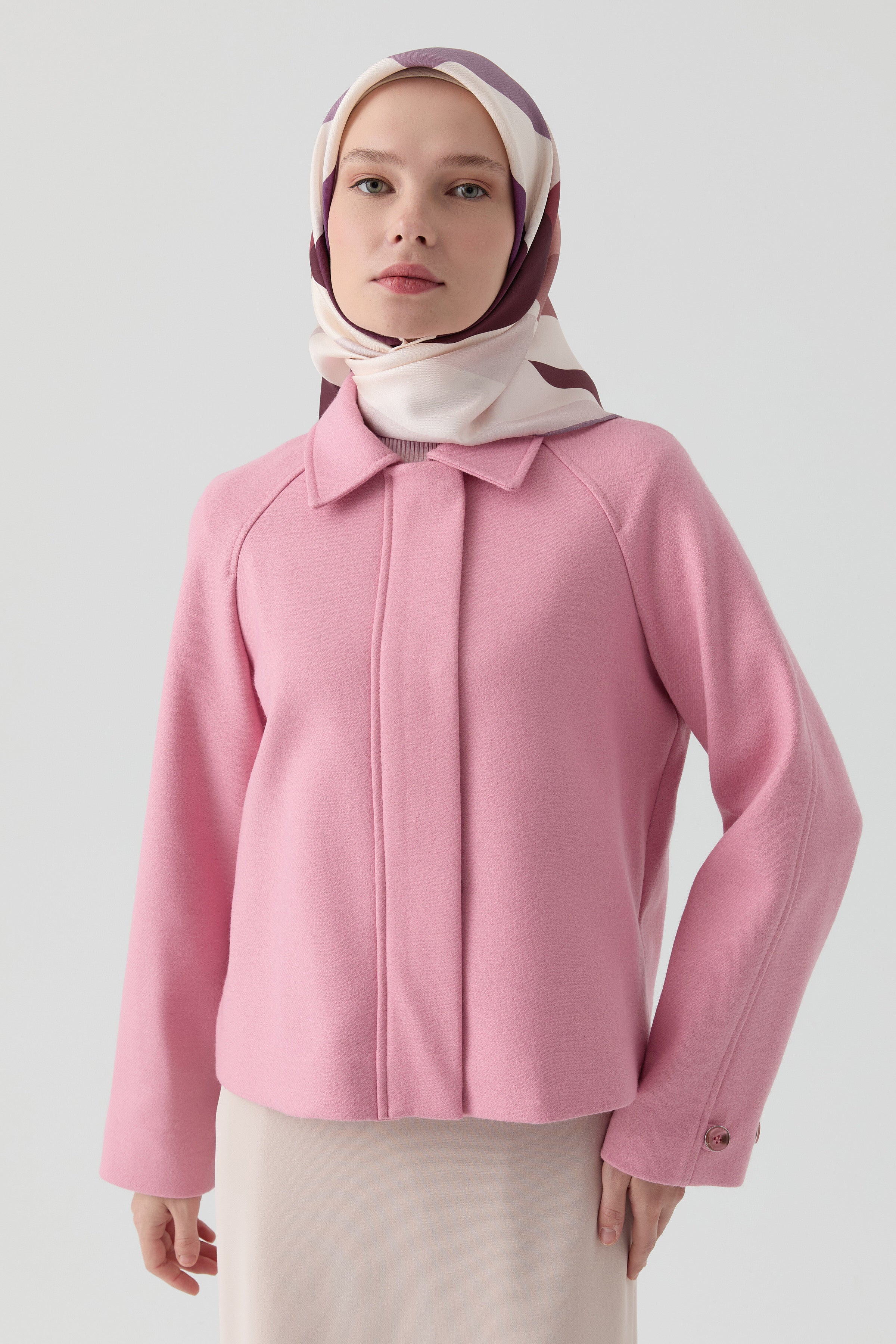 [レアカラー] Wool Shirts Jacket ベビーピンク 36 Mini Felt Jacket with Cufflinks – TUĞBA