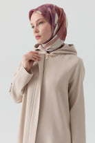 Rüzgarlık Detaylı Patlı Kaban - Bej TUGBA